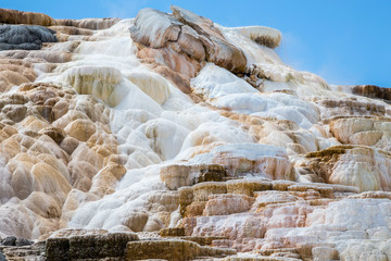 Mammoth Hot Spings in Yellowstone National Park, Wyoming, USA