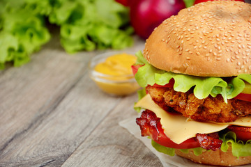 Homemade tasty sandwich
