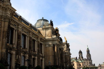 Fototapeta na wymiar Buildings in the center of Dresden, Germany