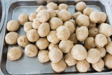 Fried meatballs ready to eat