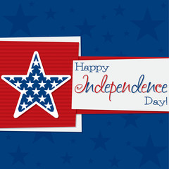 Square 4th of July Card in vector format.