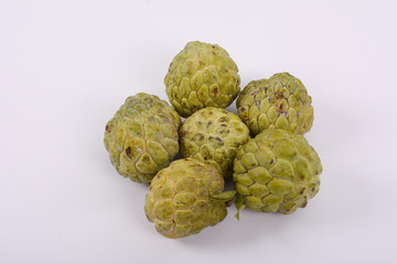 custard apple  in  white background 