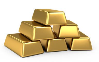 gold bars and coins