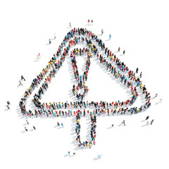  group  people  shape  road sign