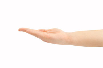 the hand holds in horizontal