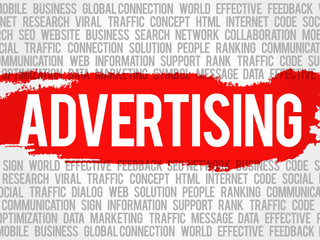 ADVERTISING word cloud, business concept