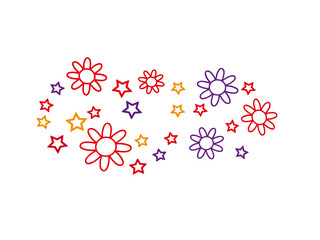 Flowers with stars