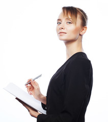 young business woman with paper