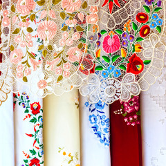 Souvenir towels with embroidery, Romania