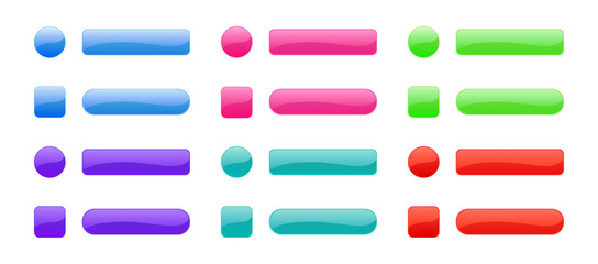 Colorful web buttons. 