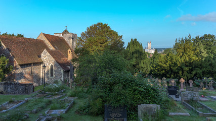 Fototapeta na wymiar St Martin's Church in Canterbury, a World Heritage Site