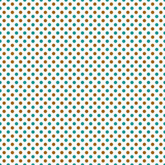 Teal, Brown and White Polka Dot  Abstract Design Tile Pattern Re