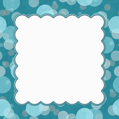 Teal Polka Dot Frame Background