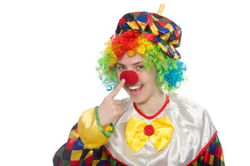 Clown isolated on the white background