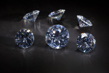 Diamonds on a dark background