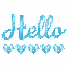 Knitted pattern. Hello.