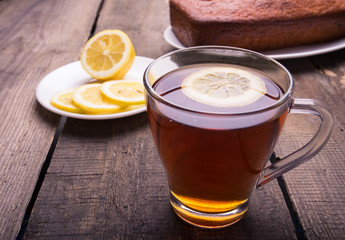 tea, cake and lemons