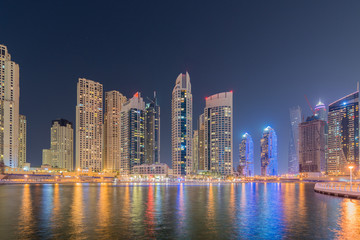 Dubai - JANUARY 10, 2015: Marina district on January 10 in UAE