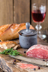 Brotzeit mit Wildschinken