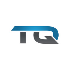 TQ company linked letter logo blue