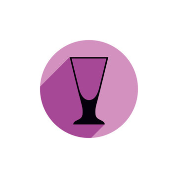 Alcohol beverage theme icon, blend or shake glass 