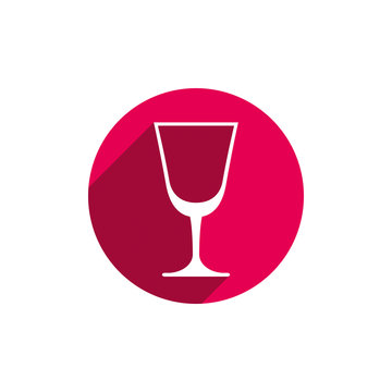 HoReCa graphic element, champagne glass. Alcohol theme