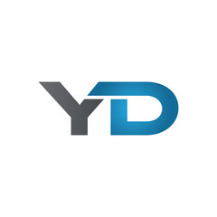YD company linked letter logo blue