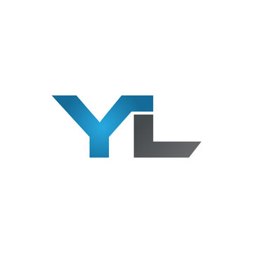 YL company linked letter logo blue
