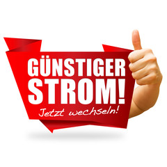 G&uuml;nstiger Strom! Button, Icon