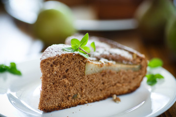 cake with pears