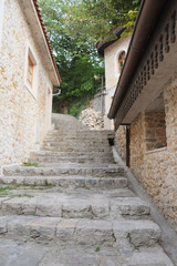 Ultsin, Montenegro, October, 1, 2015: City streets Ultsin - one of the most beautiful cities of Montenegro.