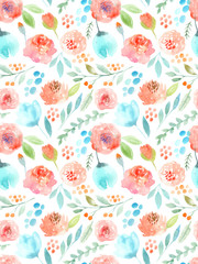 Watercolor seamless pattern