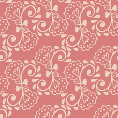 seamless floral pattern consists of tracery elements. Vector illustration.