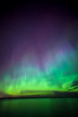 Fotobehang Noorderlicht boven meer in finland © Juhku