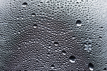 Drops on a Bottle Creating a Nice Water Texture