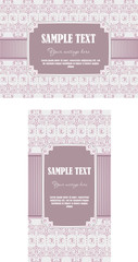 Template design invitation card with vintage background