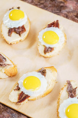 canape with egg