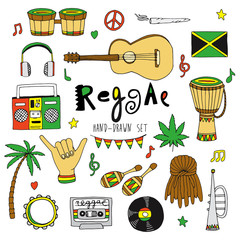 Vector reggae set