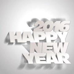 2016: Paper Folding with Letter, Happy New Year.