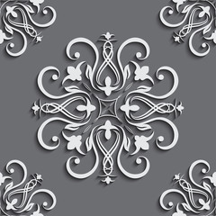 Seamless wallpapers in the style of Baroque . Can be used for