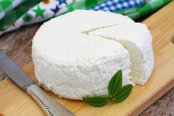 Curd cheese, closeup
