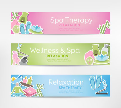 Wellness Banners - meditation, relaxation, spa