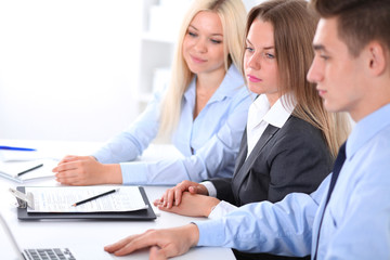 Fototapeta premium Business people at meeting