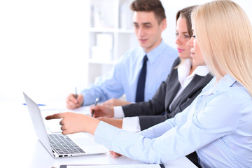 Fototapeta premium Business people at meeting