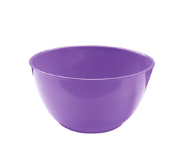 Plastic bowl on white background