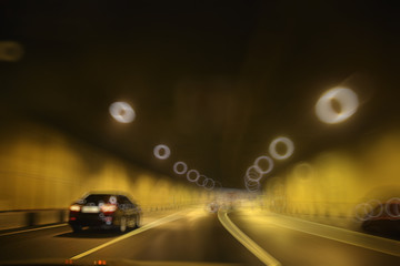 blurred background night city lights flashing drops