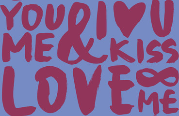 I love seamless pattern. Brush and ink. Calligraphy. Handmade.