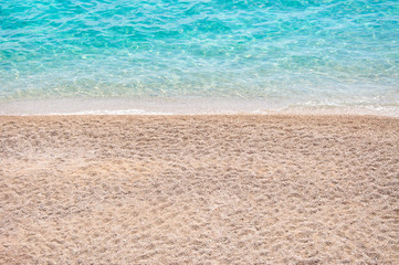 Fototapeta na wymiar Empty Beach and water in summer 