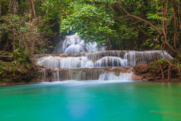 Waterfall in Deep Forest