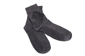Man's socks isolated on white background